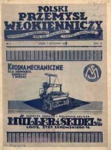 Polski Przemysł Włókienniczy 7 styczeń R. 3. 1929 nr 1