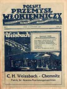 Polski Przemysł Włókienniczy 23 styczeń R. 3. 1929 nr 2