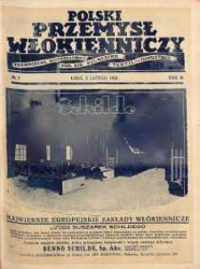 Polski Przemysł Włókienniczy 5 luty R. 3. 1929 nr 3