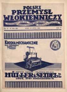 Polski Przemysł Włókienniczy 31 lipiec R. 3. 1929 nr 16