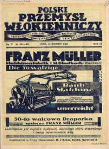 Polski Przemysł Włókienniczy 14 sierpień R. 3. 1929 nr 17