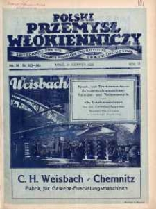 Polski Przemysł Włókienniczy 28 sierpień R. 3. 1929 nr 18