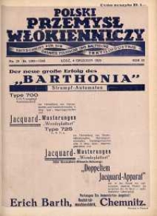 Polski Przemysł Włókienniczy 4 grudzień R. 3. 1929 nr 25