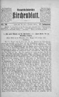 Evangelisch-Lutherisches Kirchenblatt 18 październik 1900 nr 20