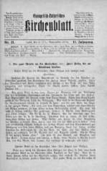 Evangelisch-Lutherisches Kirchenblatt 2 listopad 1900 nr 21