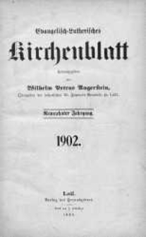 Evangelisch-Lutherisches Kirchenblatt 2 styczeń 1902 nr 1