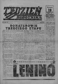 Tydzień Robotnika 19 październik R. 7A. 1947 nr 4