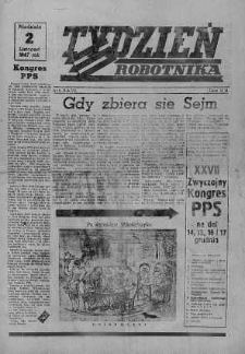 Tydzień Robotnika 2 listopad R. 7A. 1947 nr 6