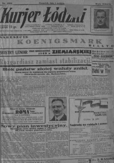 Kurjer Łódzki 1936 IV, Nr 269 - 299
