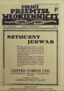 Polski Przemysł Włókienniczy 29 kwiecień R. 5. 1931 nr 9
