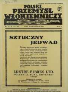 Polski Przemysł Włókienniczy 28 październik R. 5. 1931 nr 22