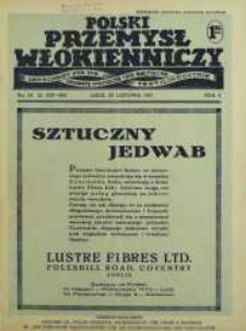 Polski Przemysł Włókienniczy 25 listopad R. 5. 1931 nr 24