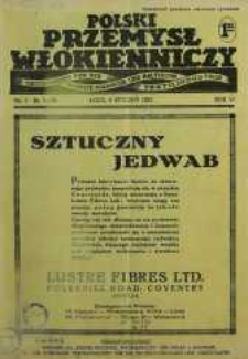 Polski Przemysł Włókienniczy 6 styczeń R. 6. 1932 nr 1
