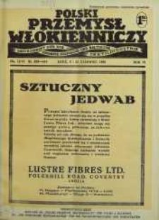 Polski Przemysł Włókienniczy 8/22 czerwiecj R. 6. 1932 nr 12/13