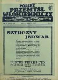 Polski Przemysł Włókienniczy 17 sierpień R. 6. 1932 nr 17