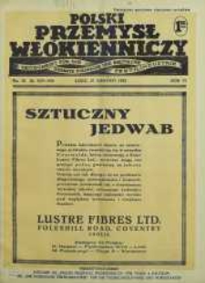 Polski Przemysł Włókienniczy 31 sierpień R. 6. 1932 nr 18