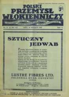 Polski Przemysł Włókienniczy 28 wrzesień R. 6. 1932 nr 20