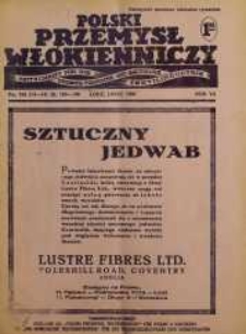 Polski Przemysł Włókienniczy lipiec R. 7. 1933 nr 13/14 (164)