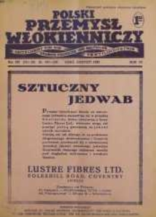 Polski Przemysł Włókienniczy sierpień R. 7. 1933 nr 15/16 (165)