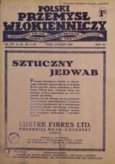 Polski Przemysł Włókienniczy styczeń R. 8. 1934 nr 1/2 (170)
