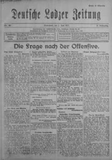 Deutsche Lodzer Zeitung 2 czerwiec 1917 nr 149