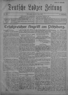 Deutsche Lodzer Zeitung 23 czerwiec 1917 nr 170
