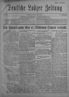 Deutsche Lodzer Zeitung 26 czerwiec 1917 nr 173