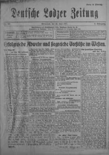 Deutsche Lodzer Zeitung 30 czerwiec 1917 nr 177