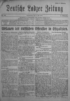 Deutsche Lodzer Zeitung 5 lipiec 1917 nr 182