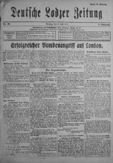 Deutsche Lodzer Zeitung 9 lipiec 1917 nr 186