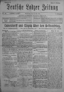 Deutsche Lodzer Zeitung 19 lipiec 1917 nr 196