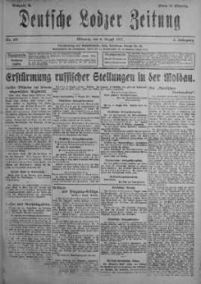 Deutsche Lodzer Zeitung 8 sierpień 1917 nr 216