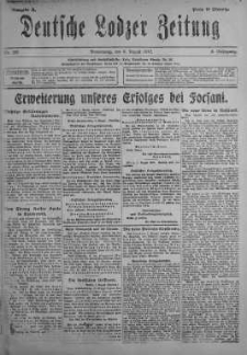 Deutsche Lodzer Zeitung 9 sierpień 1917 nr 217