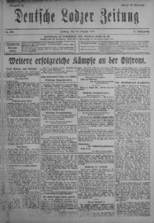 Deutsche Lodzer Zeitung 10 sierpień 1917 nr 218