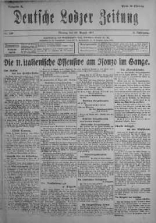 Deutsche Lodzer Zeitung 20 sierpień 1917 nr 228