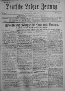 Deutsche Lodzer Zeitung 26 sierpień 1917 nr 234
