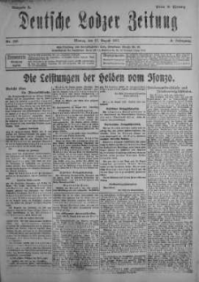 Deutsche Lodzer Zeitung 27 sierpień 1917 nr 235