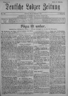 Deutsche Lodzer Zeitung 4 wrzesień 1917 nr 243