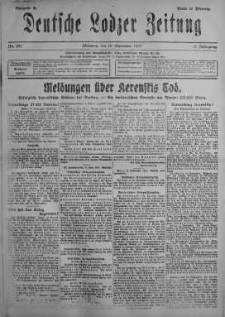 Deutsche Lodzer Zeitung 12 wrzesień 1917 nr 251