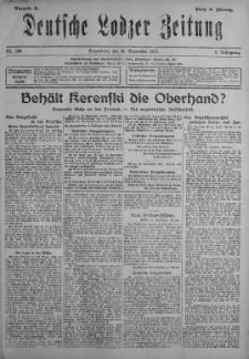 Deutsche Lodzer Zeitung 15 wrzesień 1917 nr 254