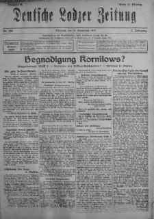 Deutsche Lodzer Zeitung 19 wrzesień 1917 nr 258
