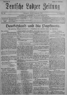Deutsche Lodzer Zeitung 22 wrzesień 1917 nr 261