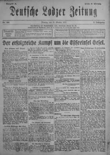 Deutsche Lodzer Zeitung 15 październik 1917 nr 284