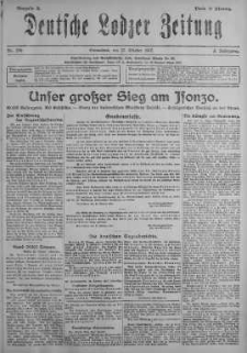 Deutsche Lodzer Zeitung 27 październik 1917 nr 296