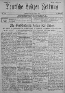 Deutsche Lodzer Zeitung 30 październik 1917 nr 299