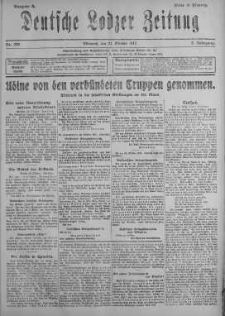 Deutsche Lodzer Zeitung 31 październik 1917 nr 300