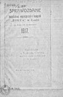Sprawozdanie Bezplatnej Wypożyczalni Książek "Zorza" w Łodzi R. 2. 1917
