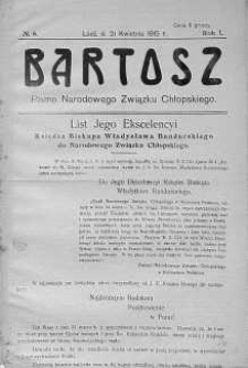 Bartosz. Pismo Narodowego Związku Chłopskiego 21 kwiecień 1915 nr 6