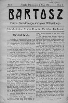 Bartosz. Pismo Narodowego Związku Chłopskiego 21 maj 1915 nr 9