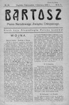 Bartosz. Pismo Narodowego Związku Chłopskiego 1 czerwiec 1915 nr 10